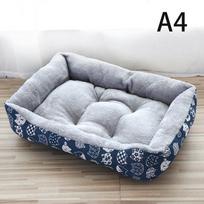 Pet Bed House Dog Sofa Sleeping Beds Mat Cat Cushion Warm Cozy Soft Plush Nest mėlyna