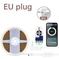 24V COB LED Strip Light 2M 5M Bluetooth Remote Control Flexible Tape Dimmable LED Strip for TV Backlight Closet kitchen bedroom Lighting 2M balta