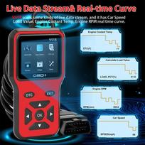 OBD2 Scanner V518- Instant Fault Code Reader and Voltage Check | OBDII/CAN Full System Diagnosis | 10 Second Fault Analysis raudona