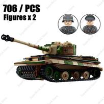Antrojo pasaulinio karo vokiečių nacių sunkusis tankas Tiger 1 Assault Tiger Assault Cannon šarvuotos transporto priemonės modelio konstravimo kaladėlių rinkinys Vaikams žaislas dovana