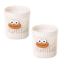 2Pcs Cartoon Pen Holder Cute Big Mouth Desktop Organizer for Home Office Multi-Use Storage for Pens Makeup Brushes Creative Gift for Kids Adults