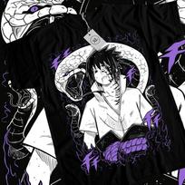 Sasuke Uchiha T-Shirt Naruto Jiraya Hinata Itachi Anime Horror Shirt All Size Unisex T-Shirt S