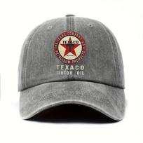 Texaco Automobilio Alyvos Rašto Skalbtas Beisbolo Kepuraitė Senovinio Urbanistinio Stiliaus Reguliuojama Tėčio Kepurė Tinka Tiek Vyrams, Tiek Moterims One Size