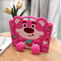 3D animacinis Pikachu reguliuojamas stovas silikoninis dėklas iPad Mini 1-8/Air 1-5/M2/M3/Pro 9.7-11 colių/10-os kartos 10.9 colių apsauginis apvalkalas IPad Mini 1 2 3 7.9