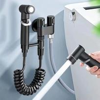 Homefish High Pressure Handheld Toilet Bidet Sprayer Dual Mode Nozzle Bathroom Toilet Cleaning Spray juoda