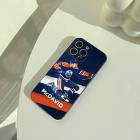 Ice Hockey C-Connor McDavid Phone Case For iPhone 17,16,15,14,13,12,11 Pro Max,16/15/14Plus,XS Soft Black Cover iPhone14 beige