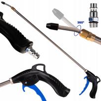 Geko G03118, oro dulkių pistoletas su teleskopine lance 100 cm, 100 cm, 15 Bar, 1/4" greitasis jungtis, 360° sukamo antgalio