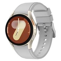 Silicone Strap for Samsung Galaxy Watch 7 44mm 40mm Arc original bracelet for Samsung Watch 6 Classic 47mm 43mm/5 Pro 45mm Strap Galaxy watch 7 44mm pilka