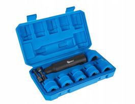 Geko 9 dalių varžtų valymo rinkinys G02669, 6 šepetėliai, 2 adapteriai, 12mm, 13mm, 14mm, 16mm, 22mm, 28mm