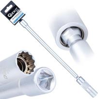 Geko įrankis 3/8" G13507 plonos sienelės žvakės raktas, 16 mm, 310 mm ilgis, 12 taškų profilis, CrV plienas, universali jungtis