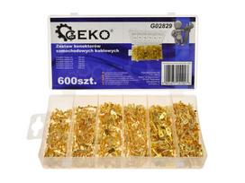 Geko Automobilių neizoliuotų terminalų jungčių rinkinys G02829, 600 vnt, 100x2.8mm vyriškų, 100x2.8mm moteriškų, 100x4.8mm vyriškų