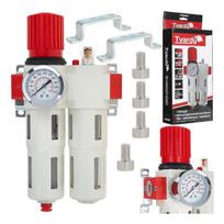 Tvardy Oro paruošimo įrenginys T20021, 0-12 bar, 3400 l/min, 5 µm filtras, 1/2" oro jungtis, ergonomiškas reguliavimo mygtukas