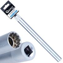 Geko kištukas G13505, 16 mm, 250 mm, 12 taškų, CrV plienas, 3/8" pavara, plonas sienelės, laikymo įdėklas