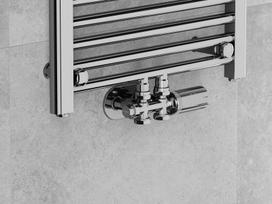 Mexen G05 termostatinis rinkinys kampinis/tiesus su dekoratyvine plokšte S, Duplex, DN50, chromas - W908-958-910-01