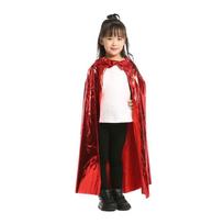Bright Color Grim Reaper Cloak Multipurpose Halloween Cosplay Cape Cool Witches Robes  Kids Red-For Kids