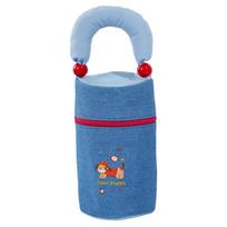 INS Cartoon Pen Holder Large Capacity Makeup Brush Storage Bucket Zipper Stationery Case  Children raudona