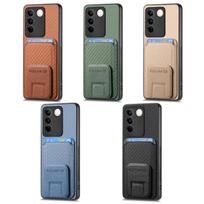Hot Selling  for vivo X100 Pro 5G Carbon Fiber Card Bag Fold Stand Phone Case For vivo X100 Pro&Opp Bag juoda