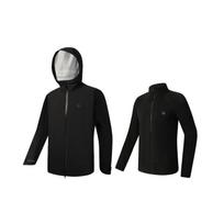 FILA Fitness Waterproof, Windproof, Abrasion Resistant, Thermal Windbreaker Jacket Unisex A51U541704F-BK 165/88A/S