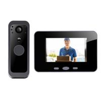PIR Night Vision 2.4G Video Intercom Electronic Doorbell Camera Cat Eye (Black,483EDA007563301A&Other) juoda