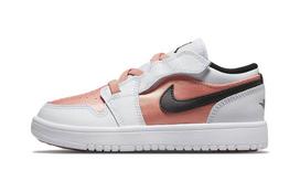 Jordan Air Jordan 1 Low Alt Vintage Low top Children's Basketball Shoes White Pink Black Children Aged 3 7 Years Old DM8966-801 28