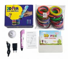 3D Pen for Kids, 3D Printing Pen Printer with 150ft PLA Filament Refills, 3-Dimensional Drawing Craft Art 5m x 30 Colors Purple