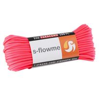 s-flowme Paracord 7 Cores 4mm x 30m Load Capacity 250kg 4mmx30m rožinė