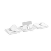 3 viename belaidžio įkroviklio sulankstomas stovas, skirtas iPhone 14 13 12 11 Xs Xr X Apple Watch 8 7 6 Airpods Pro 3 greito įkrovimo doko stotis standard balta