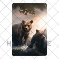 Animal Metal Tin Painting Plates Poster Signs Large Beast Tiger Leopard Antelope Protected Wildlife Plaque Vintage Decor 20x30cm 20x30cm
