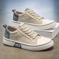 Classic Men's Canvas Shoes Outdoor Fashion Skateboard Shoes for Men Comfor Non-Slip Casual Sneakers Breathable Men Walking Shoes 39