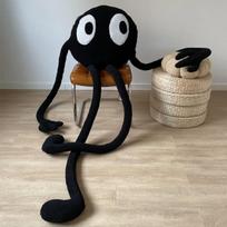 175cm Cute Black Briquettes Octopus Plush Toy Stuffed Long Legs Octopus Doll Plush Animal Pillow Creative Gift Kawaii Room Decor 175cm