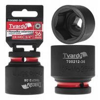 Tvardy smūginė muciņa T00212-36, 36mm, 3/4” kvadratinis, trumpa, CR-MO plienas, didelis atsparumas, tikslus pritaikymas