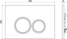 Mexen Tex 01 nuleidimo mygtukas, auksinis šampano blizgus - 6101-08, 245 x 165 x 13 mm