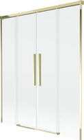 Mexen Rox 2 panelių stumdomos dušo sienelės 160 x 150 cm, skaidrios, auksinės - 8C9-160-002-50-00