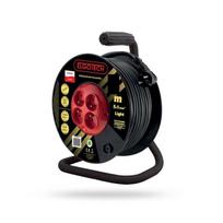 40 m ilgio su įžeminimu būgninis prailginimo kabelis OW 3x1 4xGS STRONG Elgotech PZB-40-40G/1, 40 m