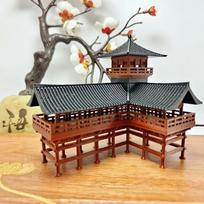 Kinų Belvederio statula Senovinio pastato modelis Japoniško paviljono dekoracijos Miniatiūrinis Zen sodas Akvariumas Bonsai ornamentai one size