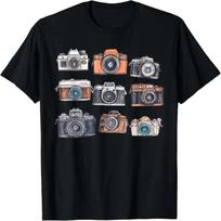 Photographer Design Camera Photography Retro Journalist T-Shirt S juoda