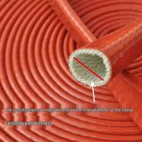8 mm silikoninis stiklo pluošto ugniai atsparus izoliacinis movas
