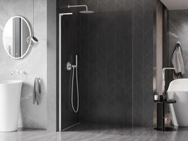 Mexen Kioto-X L dušo sienelė Walk-in 80 x 200 cm, skaidri 10 mm, balta - 800-080-107-20-00-X
