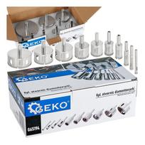 Geko Deimantinis branduolio gręžtuvas G65194, 10 vnt, 6-68mm, didelis atsparumas, cilindrinis kotas, tinkamas keramikai