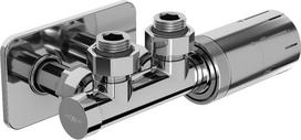 Mexen G05 kampinis termostatinis komplektas su dangteliu S, Duplex, DN50, chromas - W907-958-910-01, G 1/2"