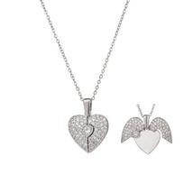 Titanium Steel Heart-shaped Necklace Handmade Couple Love Locket  Jewelry Accessories sidabras