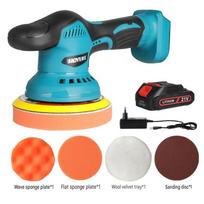 Cordless Lithium-Ion Car Polisher – Polishing, Waxing, Glazing, Cleaning, and Scrubbing Machine – Flat Surface Polisher/Sander 4Pcs