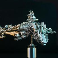 Pasidaryk pats Steampunk 3D Metalinis Dėlionė Nerūdijančio Plieno Žalvarinis Varžtas Mechaninis Surinkimas Banginio Žuvies Gyvūno Modelis Suaugusiųjų Berniukų Žaislai Dovana gray