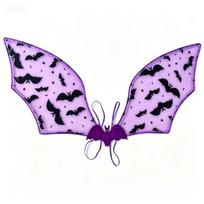 Folding Halloween Bat Wings Sparkle Costume Wings Fairy Butterfly Wings  Halloween Party violetinė