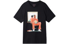 Jordan FLIGHT ARTIST T Shirts Men's Black Crew Neck Moderate Straight Fit DQ7381-010 S