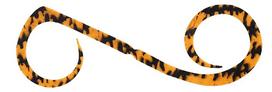 JACKALL Bing Switch T+Tie Dual Curly Striped Orange 3 pieces oranžinė