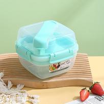 Double Layer Bento Box With Sealable Design For Outdoor Dining And Fresh Meals Small Blue