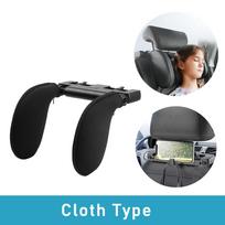Car Seat Headrest Pillow Adjustable Head Support Pillow Car Interior U Shaped Pillow Travel Sleeping Cushion for Kids Cloth gray
