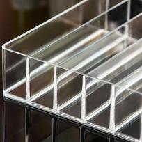 7 Grid Storage Box Skaidrus plastikinis makiažo kosmetikos stovo laikiklis lūpų dažų organizatorius