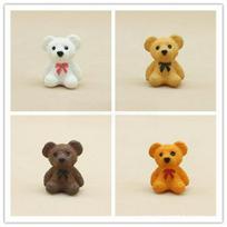 Mini Bear Cake & Succulent Ornaments: Creative Desktop Decor Orange Cute Bear (No. 2)
